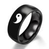 Ring for beloved, black silver jewelry stainless steel suitable for men and women