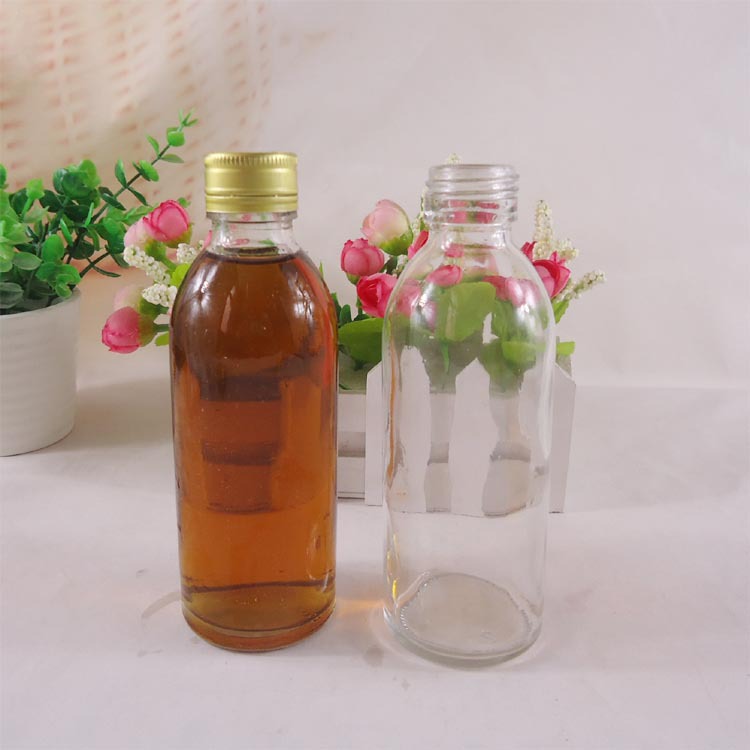 厂家直销200ml口服液玻璃瓶 饮料瓶玻璃奶瓶果汁瓶加工蒙砂