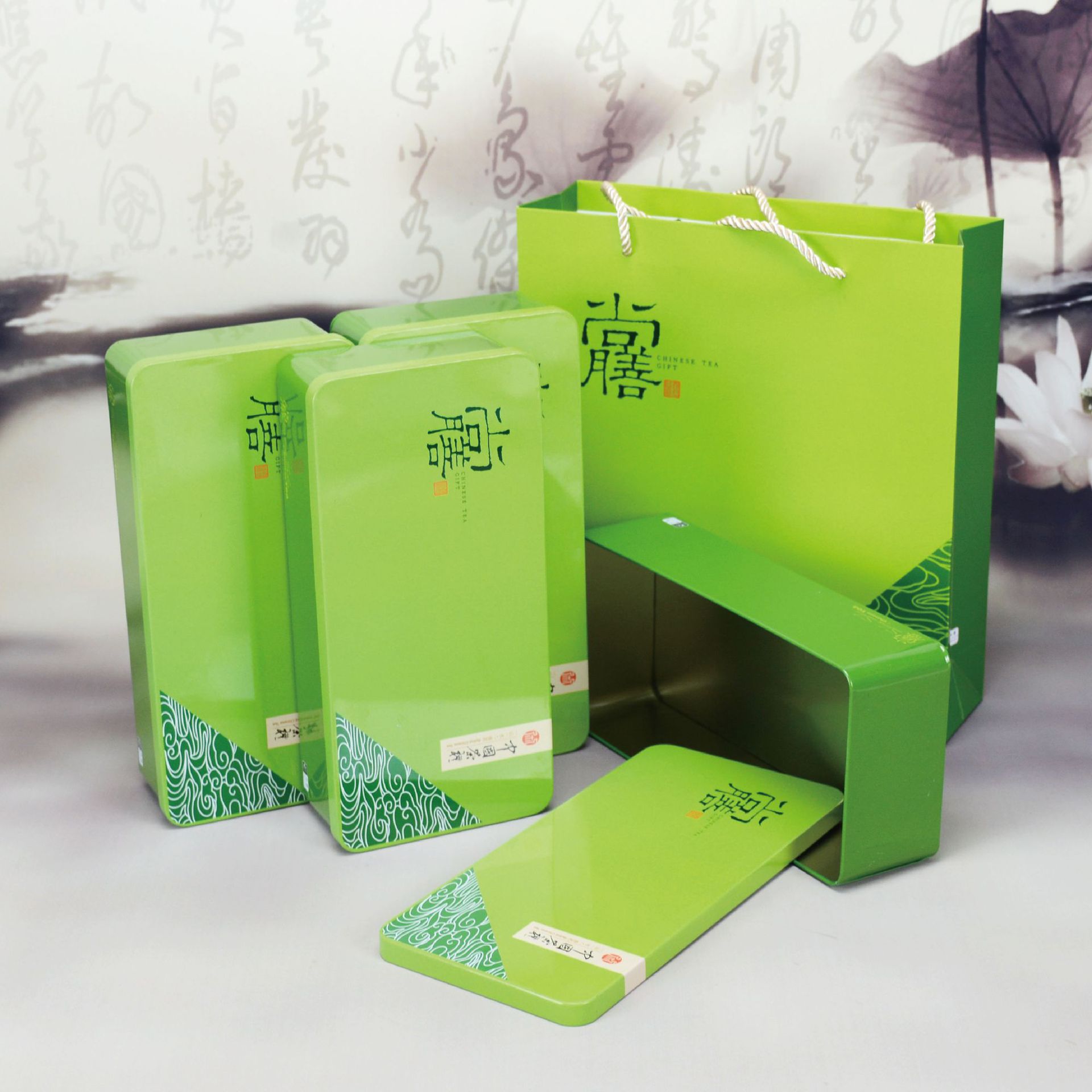 包邮 071尚膳马口铁茶叶罐铁罐铁盒礼盒通用金属茶叶盒包装盒批发