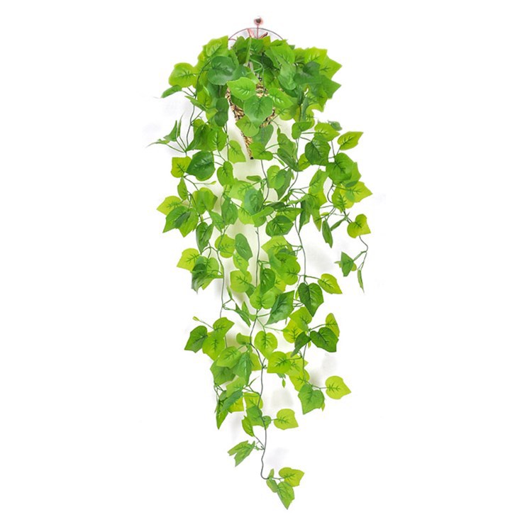 Guirnalda de Hojas Verdes Artificiales de Tela de Seda para Exteriores