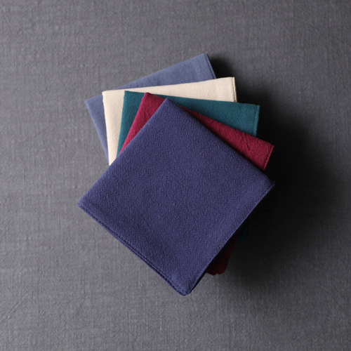 Erya fabric manufacturer direct sales tea towel thickened cotton tea cloth logo tea cup cleaning cotton and linen tea towel