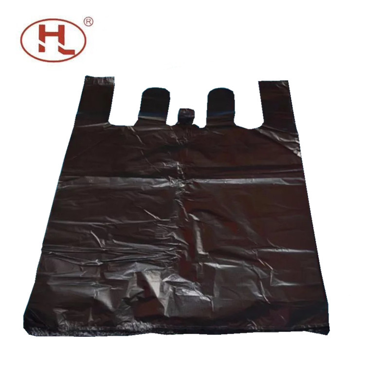 华龙黑色加厚加大号塑料背心嗲加厚服装打包收纳包装袋手提垃圾袋