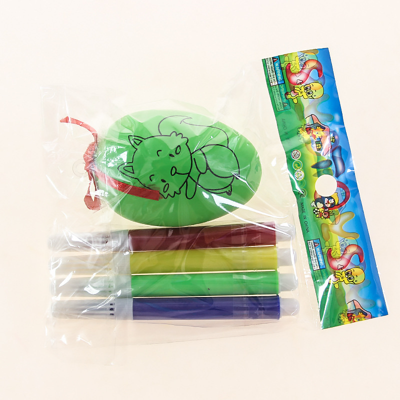 Huevos de Pascua para Pintar DIY Set de 5 Piezas de Plástico, para Pintar DIY para Manualidades de Pascua