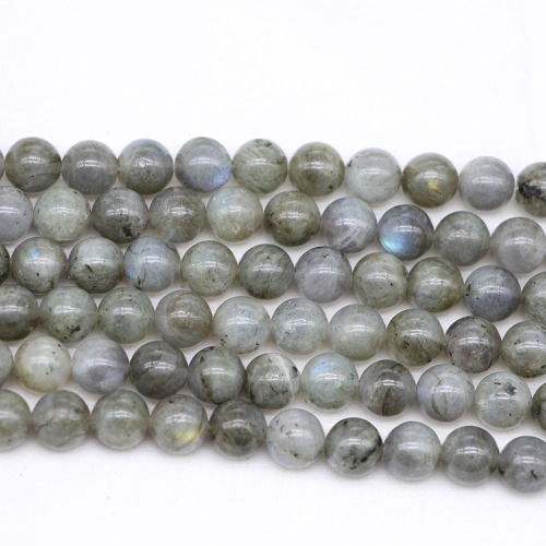 Factory direct sales white glitter stone loose beads DIY bracelet natural stone semi-finished beads wholesale