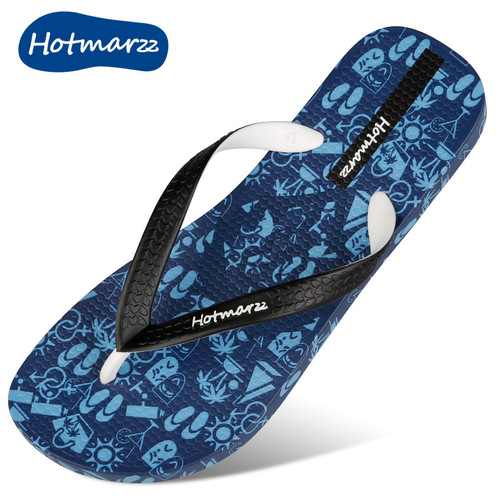 Hotmarzz Heima's new summer men's slippers, personalized non-slip beach slippers, flip-flop sandals, trendy