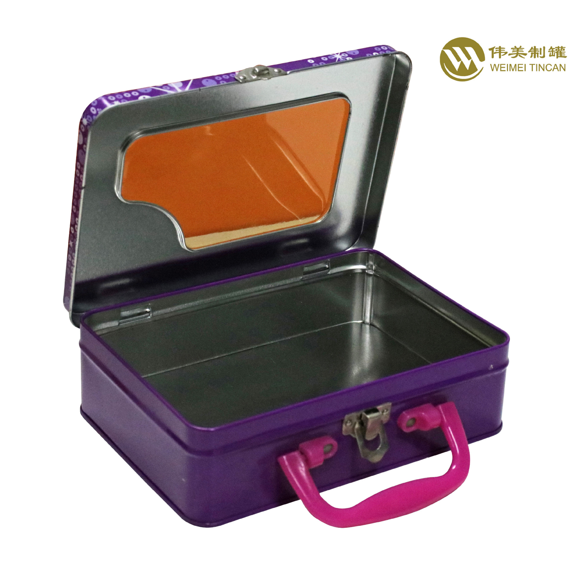 厂家直销马口铁开窗手提盒 化妆护肤礼品包装铁盒 护肤品展示铁盒