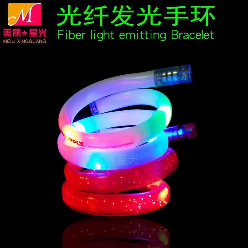 Pulsera luminosa de fiesta de cumpleaños al por mayor de fábrica, celebración de aniversario corporativo, pulsera luminosa led, logotipo impreso