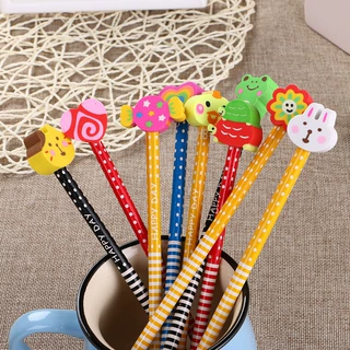 学生文具 可爱带橡皮卡通铅笔 小学生铅笔 HB 幼儿园奖品礼品批发