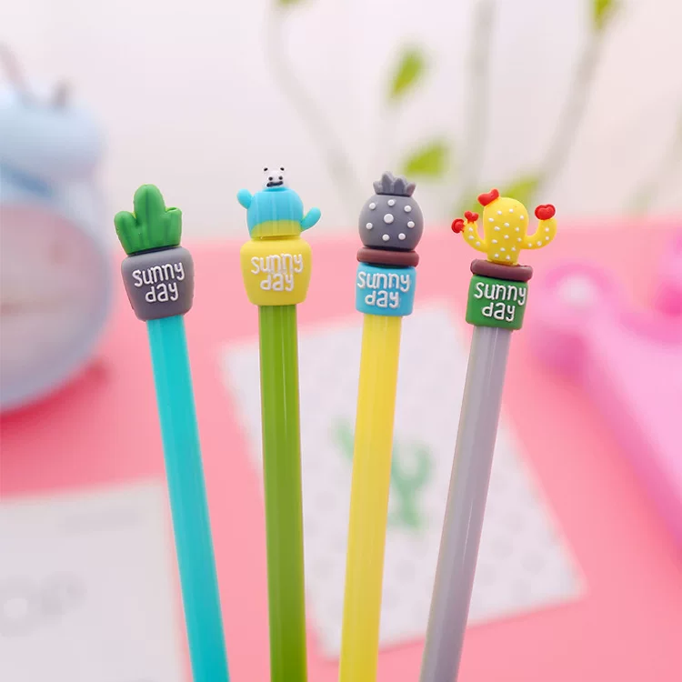 Rollerball pen for students, water-based pen, cactus