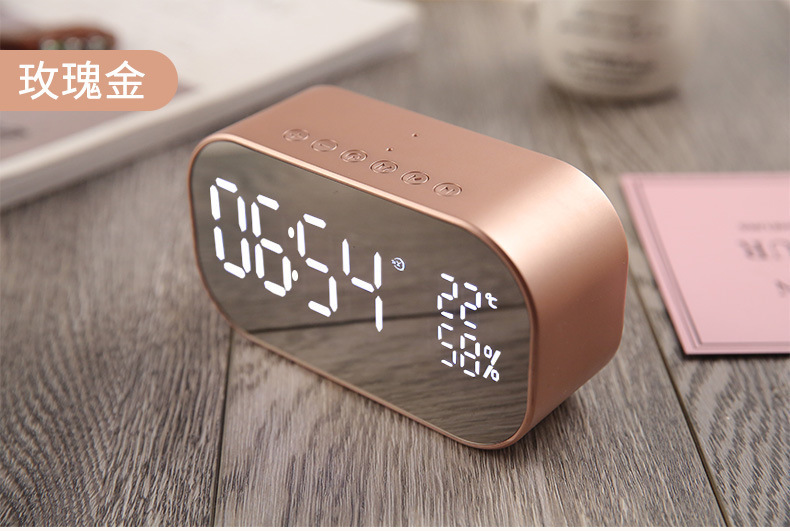 Pequeño al por mayor Yao Yun S2 reloj despertador pantalla de sonido Bluetooth inalámbrico bajo creativo altavoces de cabecera de escritorio