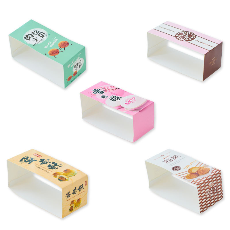 烘焙包装纸套 雪媚娘腰封纸套包装卡纸泡芙吸塑盒封条批发