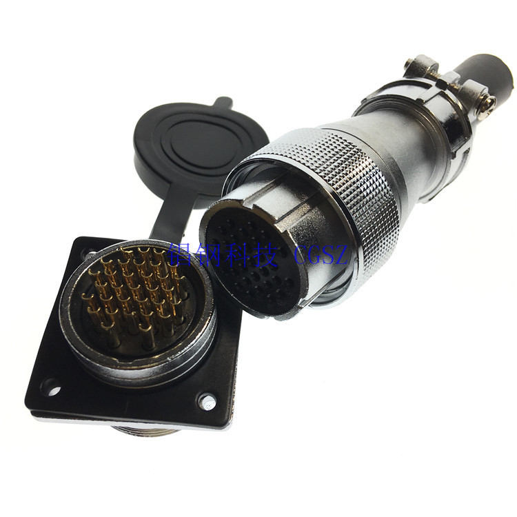 M28ι32о  Stainless Steel Square Flange Receptacle