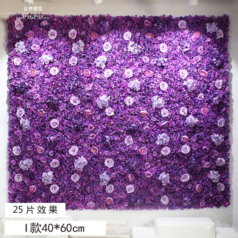 Pared de flores artificiales para bodas, pared de plantas, fondo de pared para bodas, decoración de flores falsas para escaparates de centros comerciales, flores de seda de rosa al por mayor