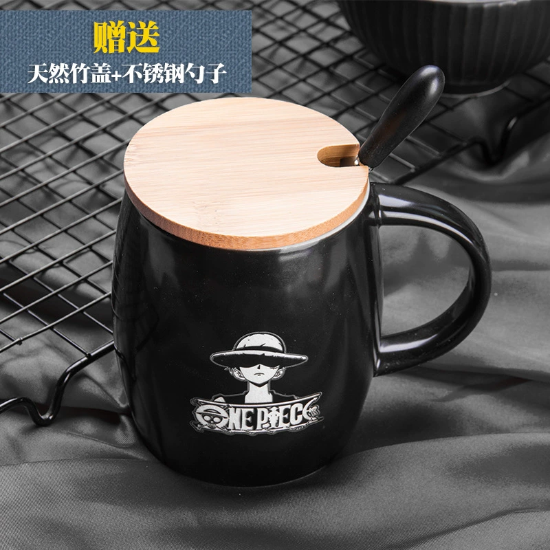 ONE PIECE LUFEI ложка с крышкой, Ceramic большой овсяный кружка-чашка