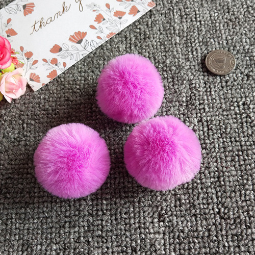 Colorful Christmas fur balls clothing accessories toys plush balls handmade artificial fur balls diy pom poms wholesale