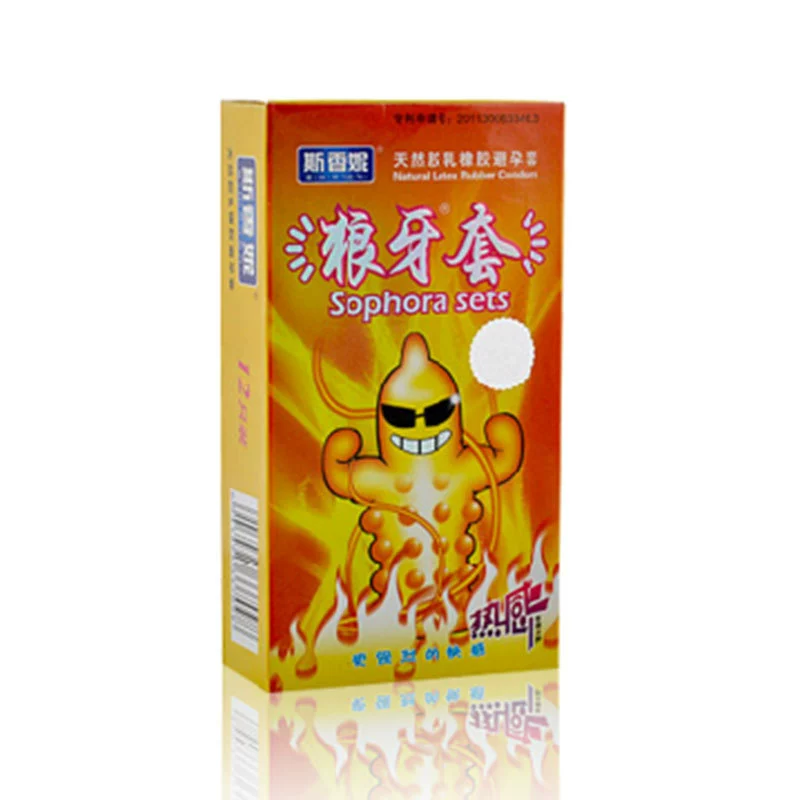 斯香妮 12 wolf braces 12 pellet -type condoms ice sensation thermal ice and fire blending adult supplies wholesale