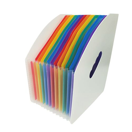 A4 accordion bag with 13 compartments, multi-layer file folder, test paper storage, document organizer