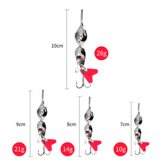 High-speed spiral long cast shiny spinner king 10g 14g 21g 28g cross-border spinner king lure metal