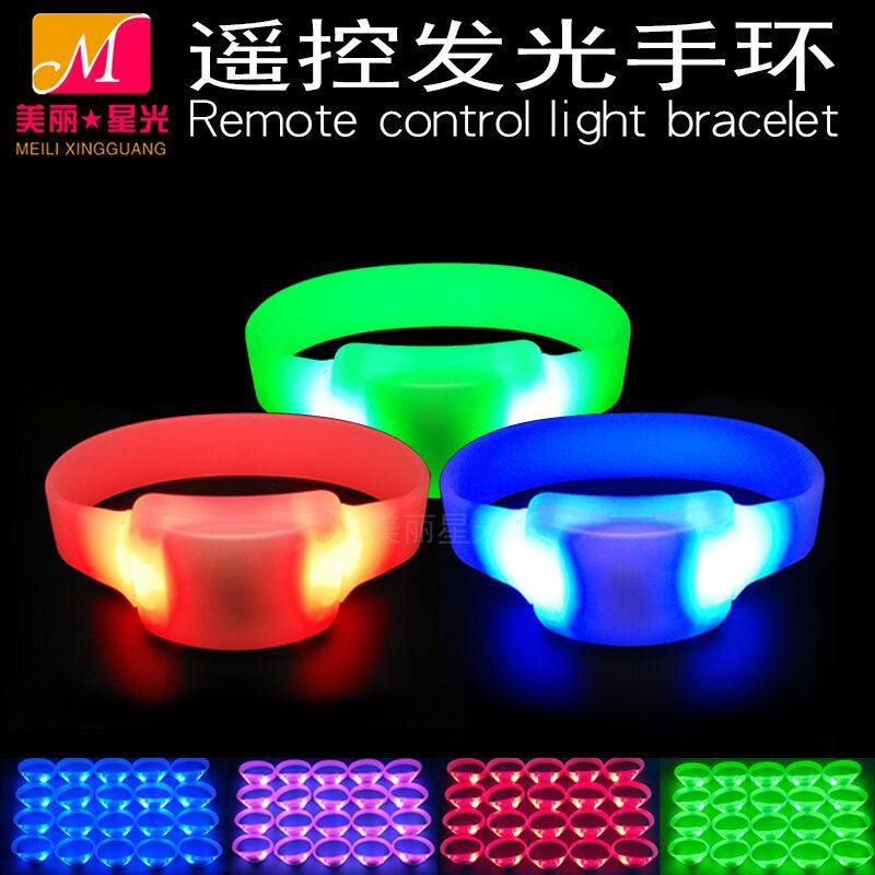 Concierto pulsera luminosa de control remoto DMX control central pulsera luminosa de cambio de color uniforme fabricante de pulsera led