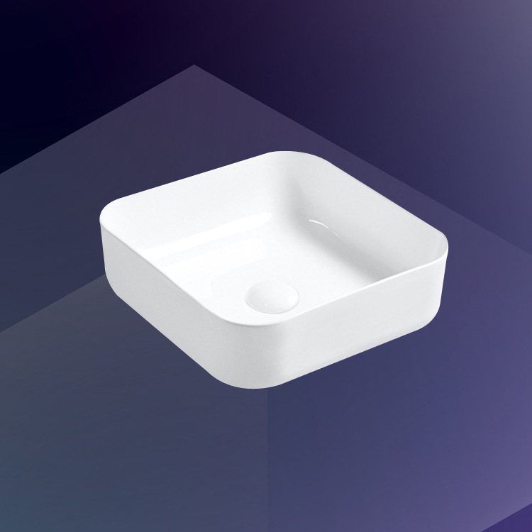 Hengying lavabo cuenca arte redondeado cuadrado de cerámica integrado simple moda estilo Nórdico
