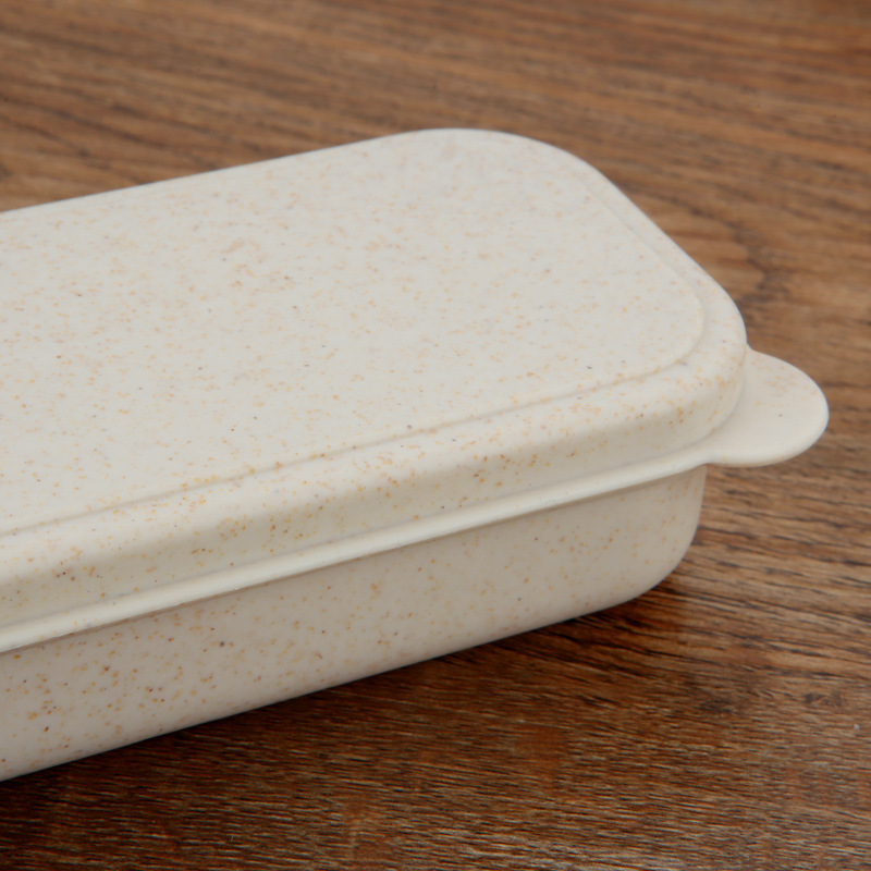 Trigo vajilla caja paja vajilla portátil vajilla caja de almacenamiento vajilla caja de regalo