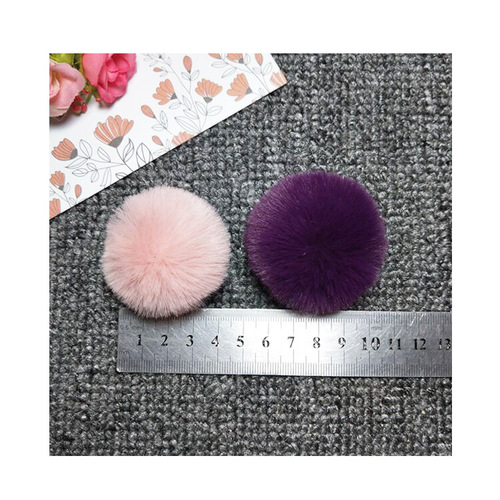 Colorful Christmas fur balls clothing accessories toys plush balls handmade artificial fur balls diy pom poms wholesale