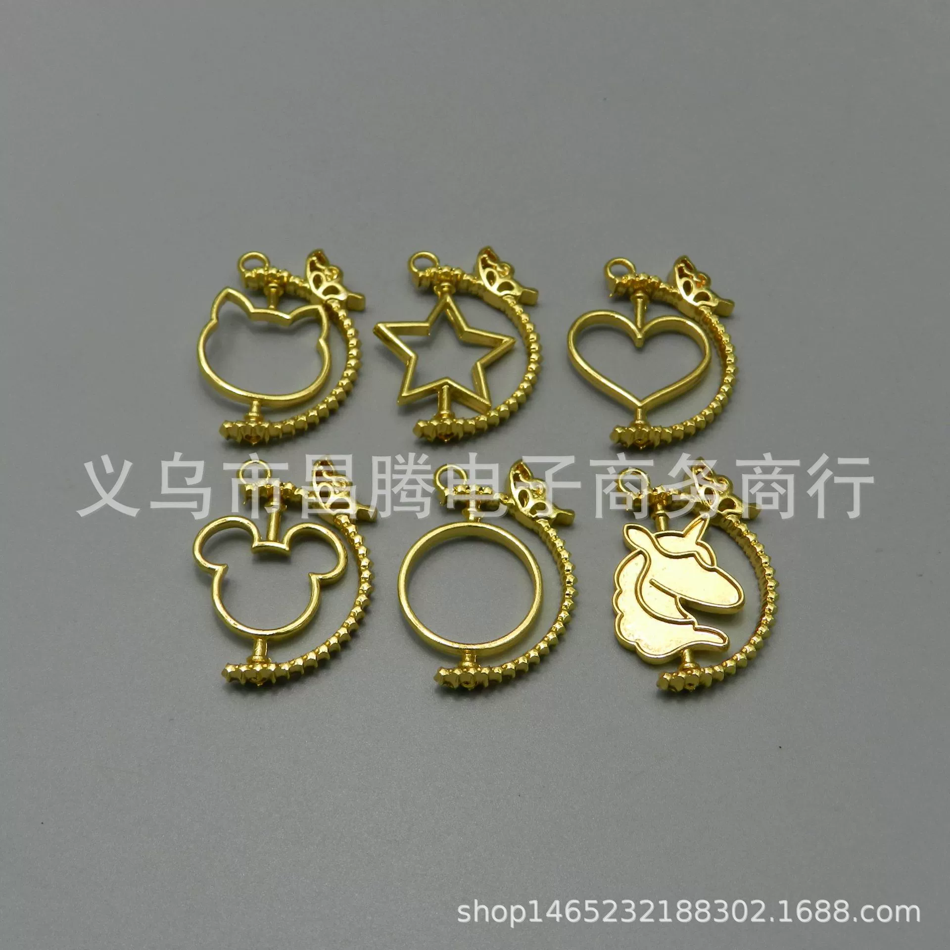 Цвет сохраняя вращающийся УФ эпоксидной границы кошка Микки любовь звезда Единорог смолы клей металл полые границы