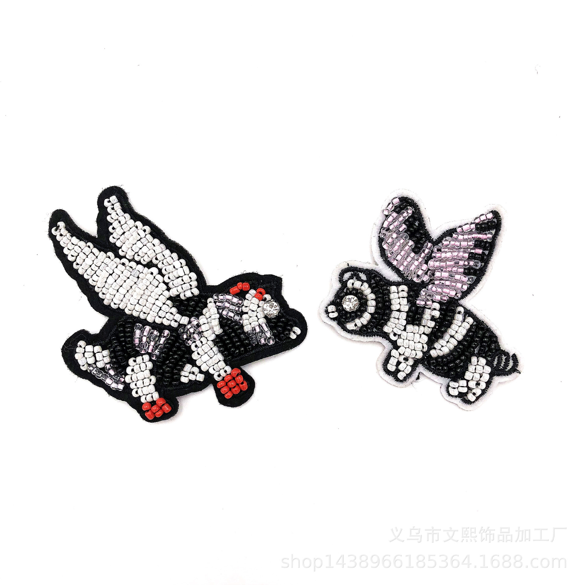 厂家供应新款 钉珠卡通动物布贴服装辅料DIY装饰配件