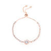 Fashionable golden zirconium, fresh bracelet, pink gold, simple and elegant design