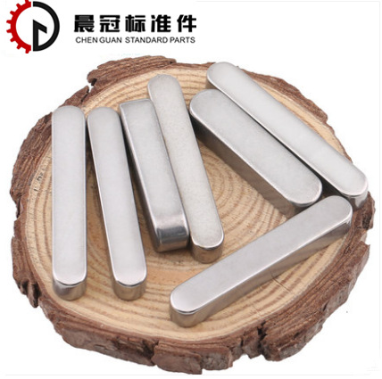 304不锈钢平键圆角A型平键销方键销料GB1096平键条M3M4*8x10/12