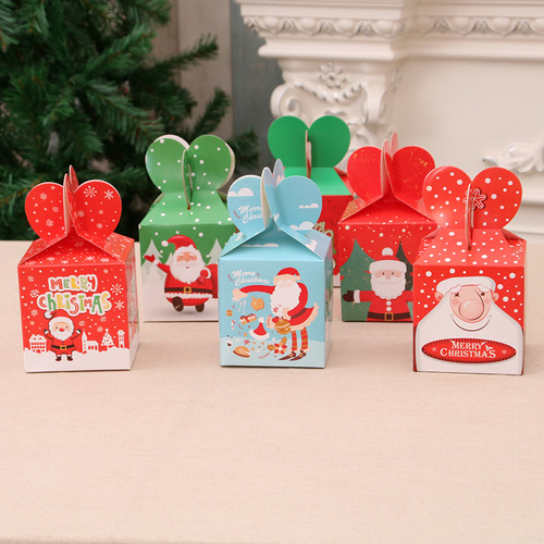 Christmas new product folding apple box cartoon Christmas Eve packaging box paper box candy box gift box