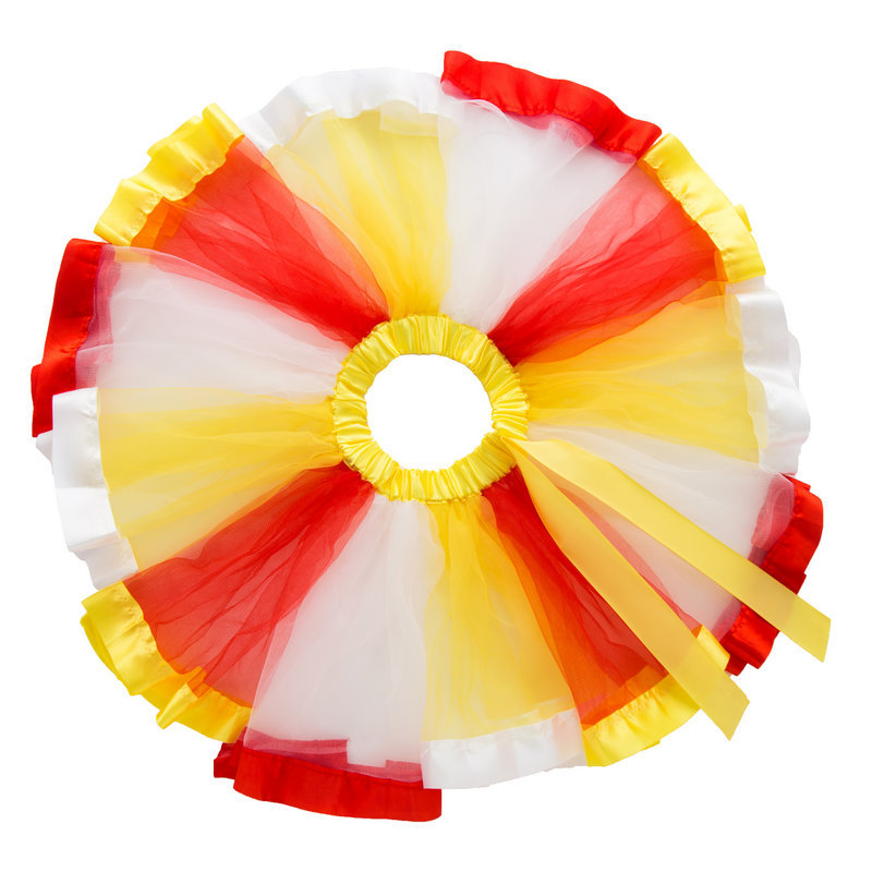 Amazon popular Arco Iris falda malla color niña princesa falda bebé falda rendimiento ropa en stock