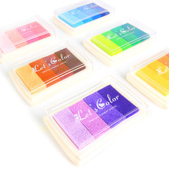 4-color gradient fingerprint stamp pad, ink pad doodle album ink pad, colored DIY journal stamp wholesale