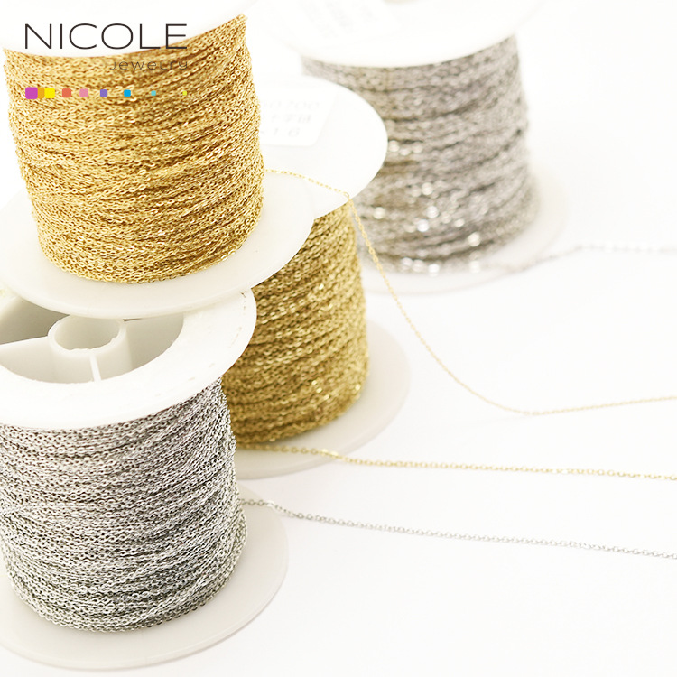 2021 transfronterizos nuevos accesorios de 18K real chapado en oro de larga duración retención de color nuevos accesorios de moda de cadena de acero inoxidable