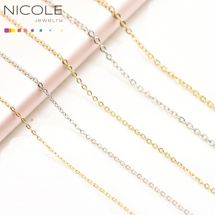 2021 transfronterizos nuevos accesorios de 18K real chapado en oro de larga duración retención de color nuevos accesorios de moda de cadena de acero inoxidable