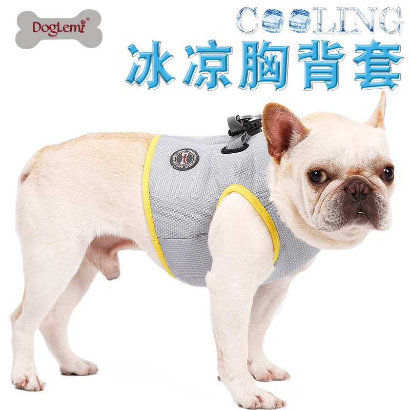夏天狗狗冰凉胸背带 夏季宠物科技防暑降温衣服凉感背心宠物用品