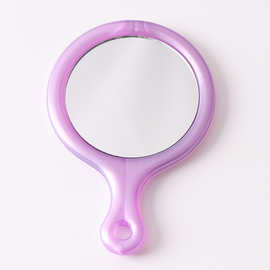 工厂供应化妆镜口袋镜单面镜塑料小圆镜手持简易化妆镜子