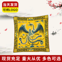 中国风补子绣片 民族绣片 手工刺绣龙凤图案餐垫鼠标垫跨境热销