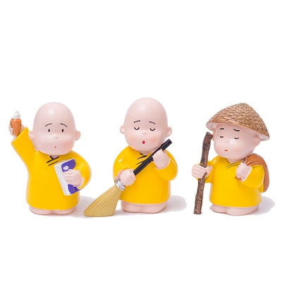 Little Monk Figurine Resin: Car ornaments
