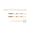 Metal hair accessory from pearl, hairgrip, set, Korean style, simple and elegant design, wholesale