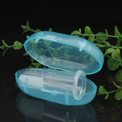 Baby Silicone Finger Toothbrush with Storage Box, Baby Training Toothbrush Tongue Cleaner Silicone Finger Glove Toothbrush