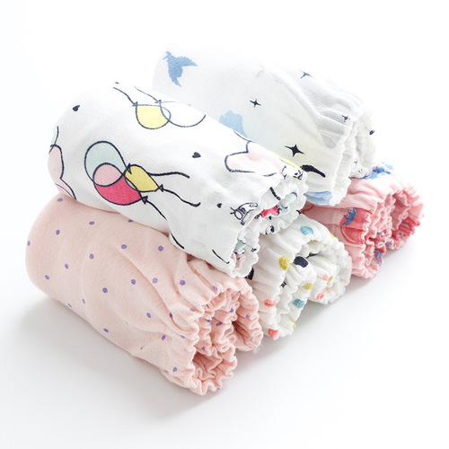 Girls' panties pure cotton little girl's baby briefs without clip PP children's underwear boxer shorts for outer wear wholesale