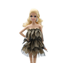 跨境专卖 29cm 巴比洋娃娃玩具配件 波点蕾丝裙