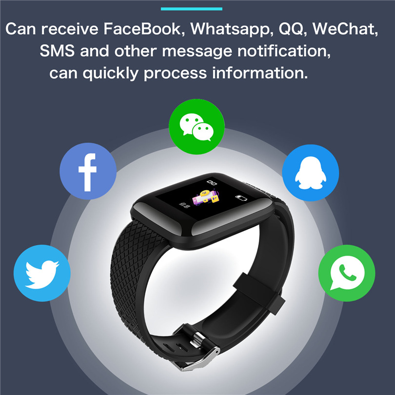 116Plus pantalla de color inteligente pulsera D13 en tiempo real Frecuencia Cardíaca 1,3 pulgadas presión arterial sueño IP67 pulsera de regalo impermeable