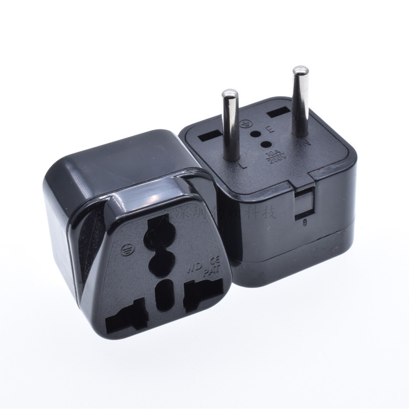 电源插座转接头欧规转换座旅行转换器CE认证粗针4.8mm WD-9B 欧规