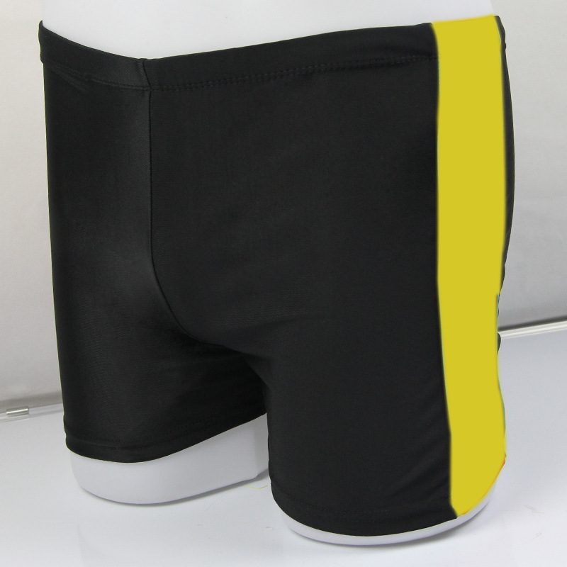 Teenage students training solid color swimming trunks men's conservative boxer sports swimming trunks in stock wholesale