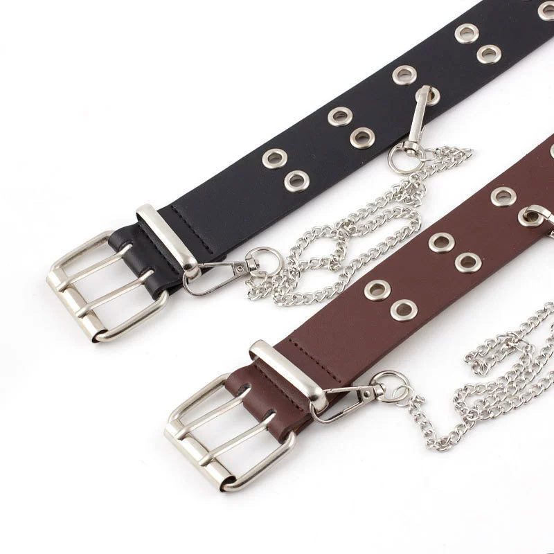 诺娅 Belt, модные джинсы, декорации, штаны, цепь, панк стиль, корейский стиль