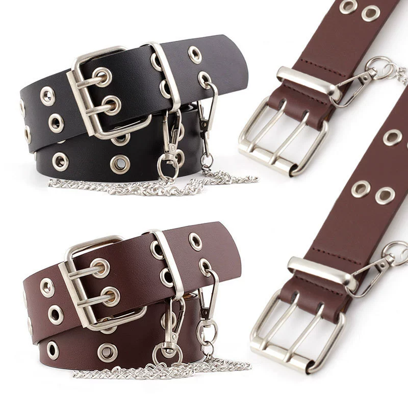诺娅 Belt, модные джинсы, декорации, штаны, цепь, панк стиль, корейский стиль