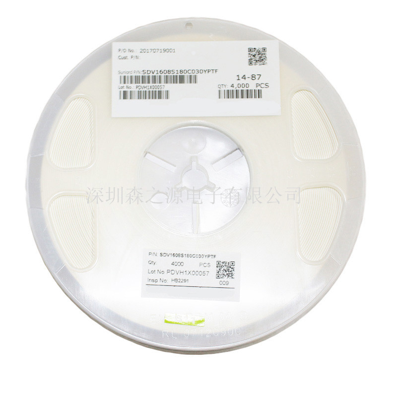 0603贴片压敏电阻 18V 3PF SDV1608S180C030YPTF(10只)