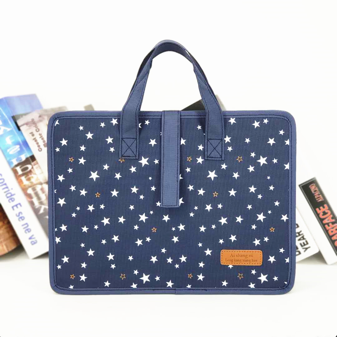 13-capa de tela de Oxford de impresión de la carpeta horizontal bolsa de órgano portátil A4pp estudiante de moda examen de papel bolsa de archivo de oficina